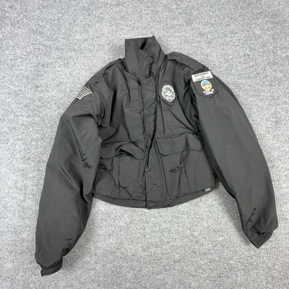 5.11 Tactical Jacket Mens Medium Black Kansas Corrections Patches Police Duty